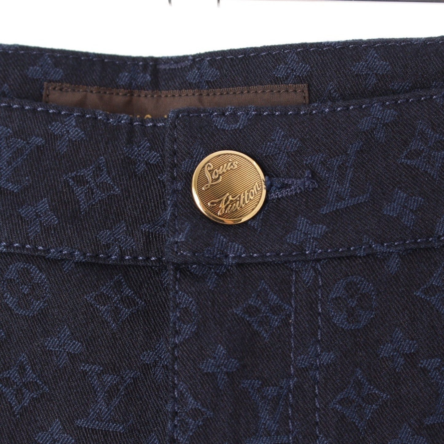 LOUIS VUITTON Denim Monogram Pants RW112W WTPA22B3K Blue Size 34