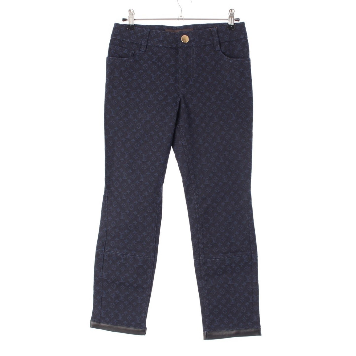 LOUIS VUITTON Denim Monogram Pants RW112W WTPA22B3K Blue Size 34