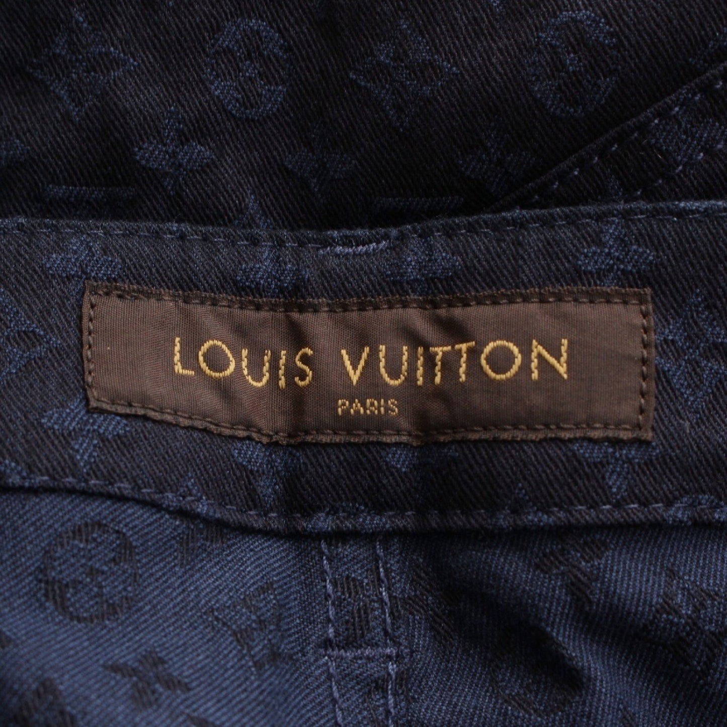 LOUIS VUITTON Denim Monogram Pants RW112W WTPA22B3K Blue Size 34