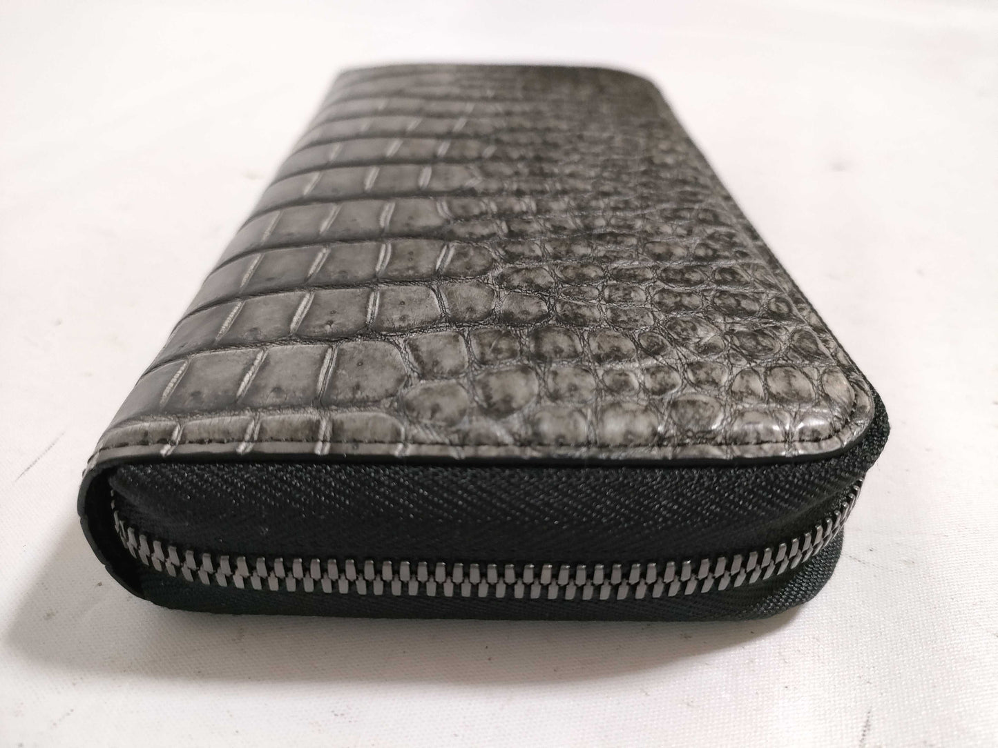 IKEDA KOHGEI Ikeda Kogei Long Wallet Da Crocodile Porosus Leather Round Zip Zip Wallet