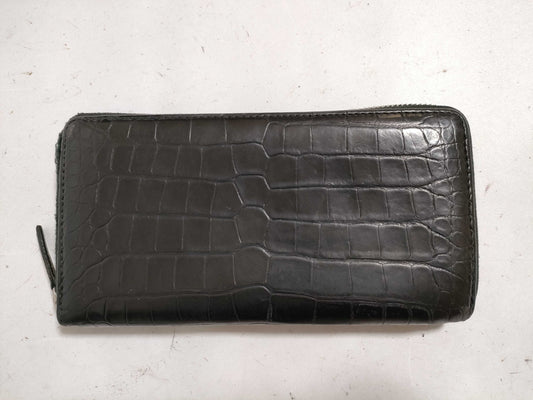 GUCCI GUCCI Crocodile Matte Croco Round Zipper Long Wallet Wallet