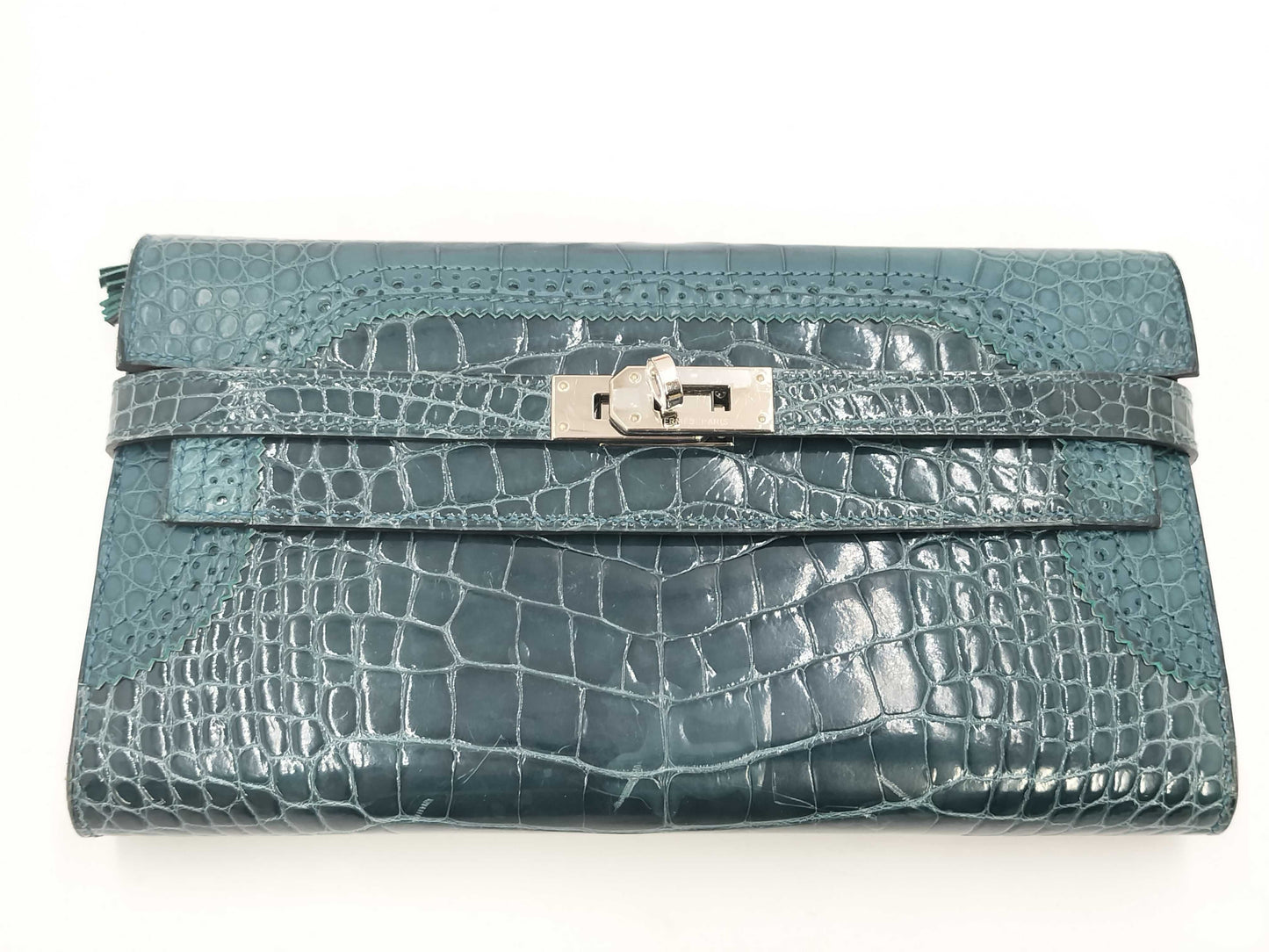HERMES Kelly Wallet Crocodile Gillies Wallet