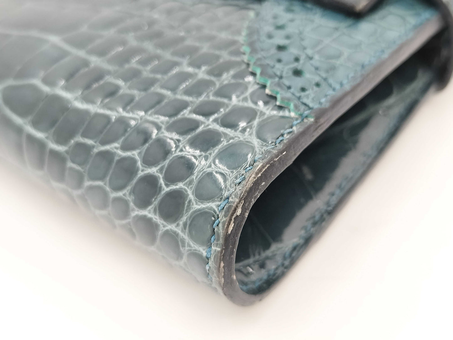HERMES Kelly Wallet Crocodile Gillies Wallet
