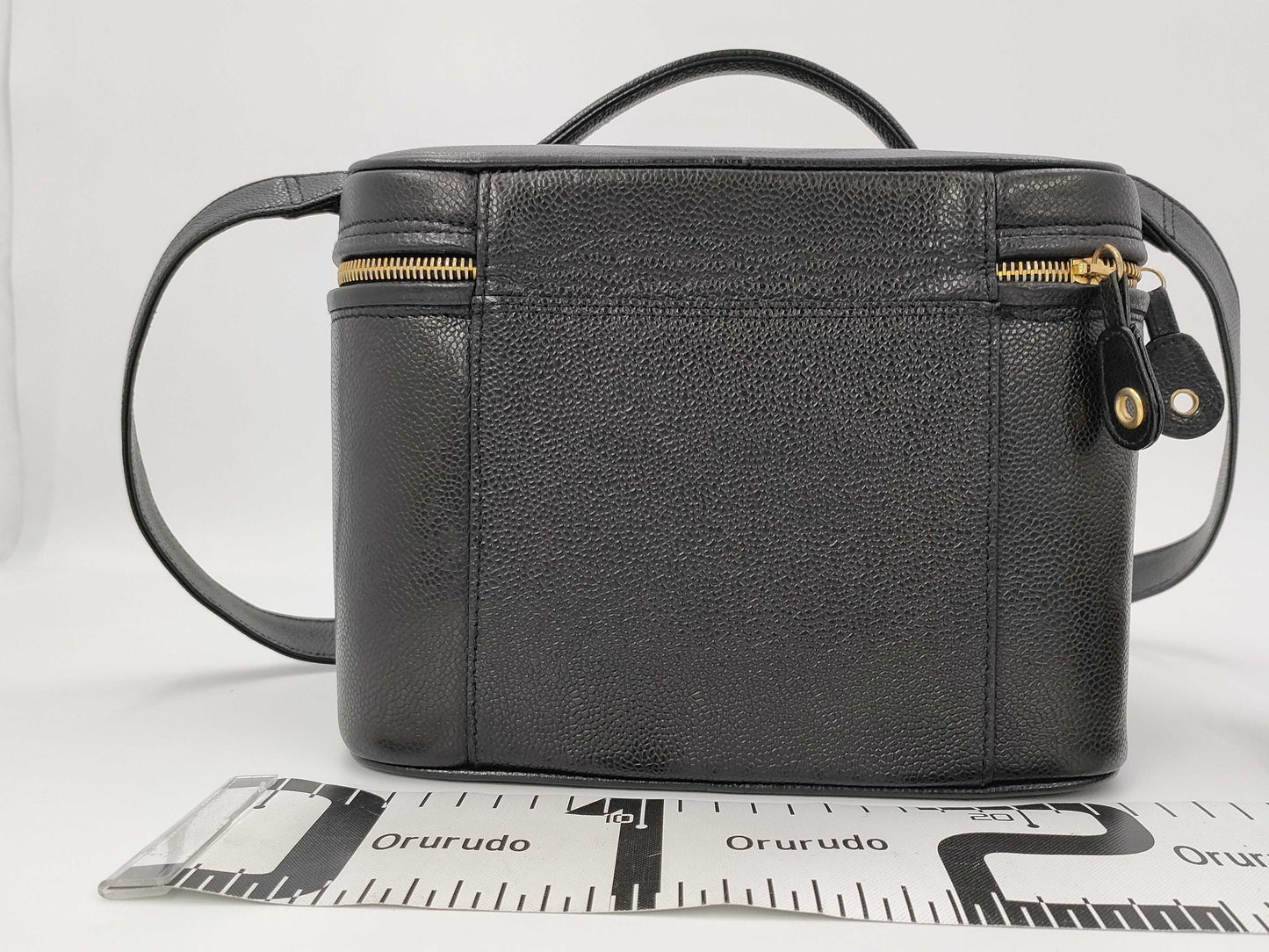 CHANEL Caviar Skin Black Vanity Bag