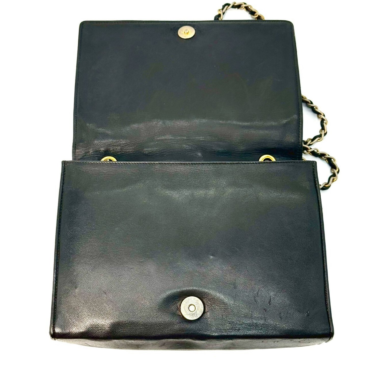 CHANEL Matelasse Coco Mark Lambskin Single Flap Chain Shoulder Bag Black 1108503 Shoulder Bag