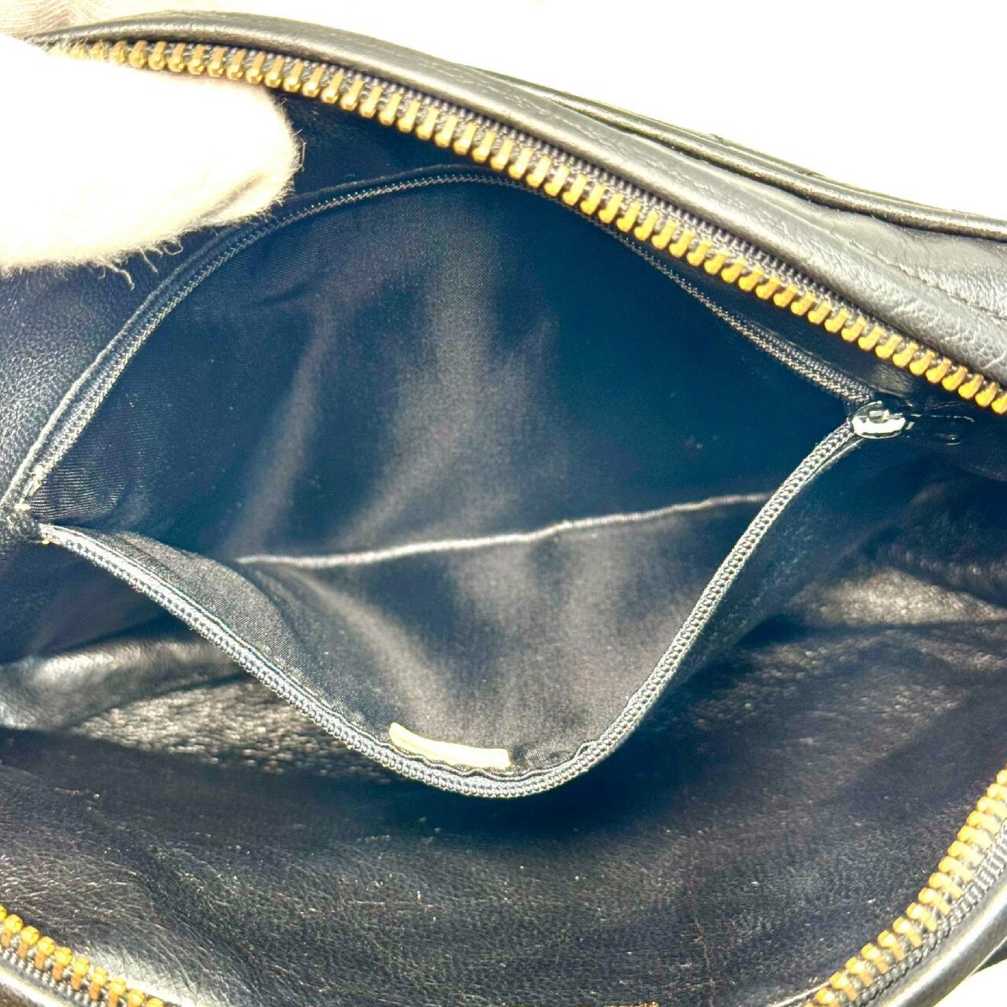 CHANEL Lambskin Coco Mark Fringed Chain Shoulder Bag Black with Guarantee Card 1547370 Shoulder Bag