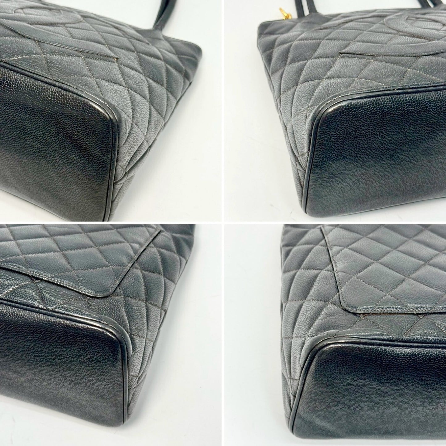 CHANEL Caviar Skin Reissue Tote Bag, Black, No Serial Seal
