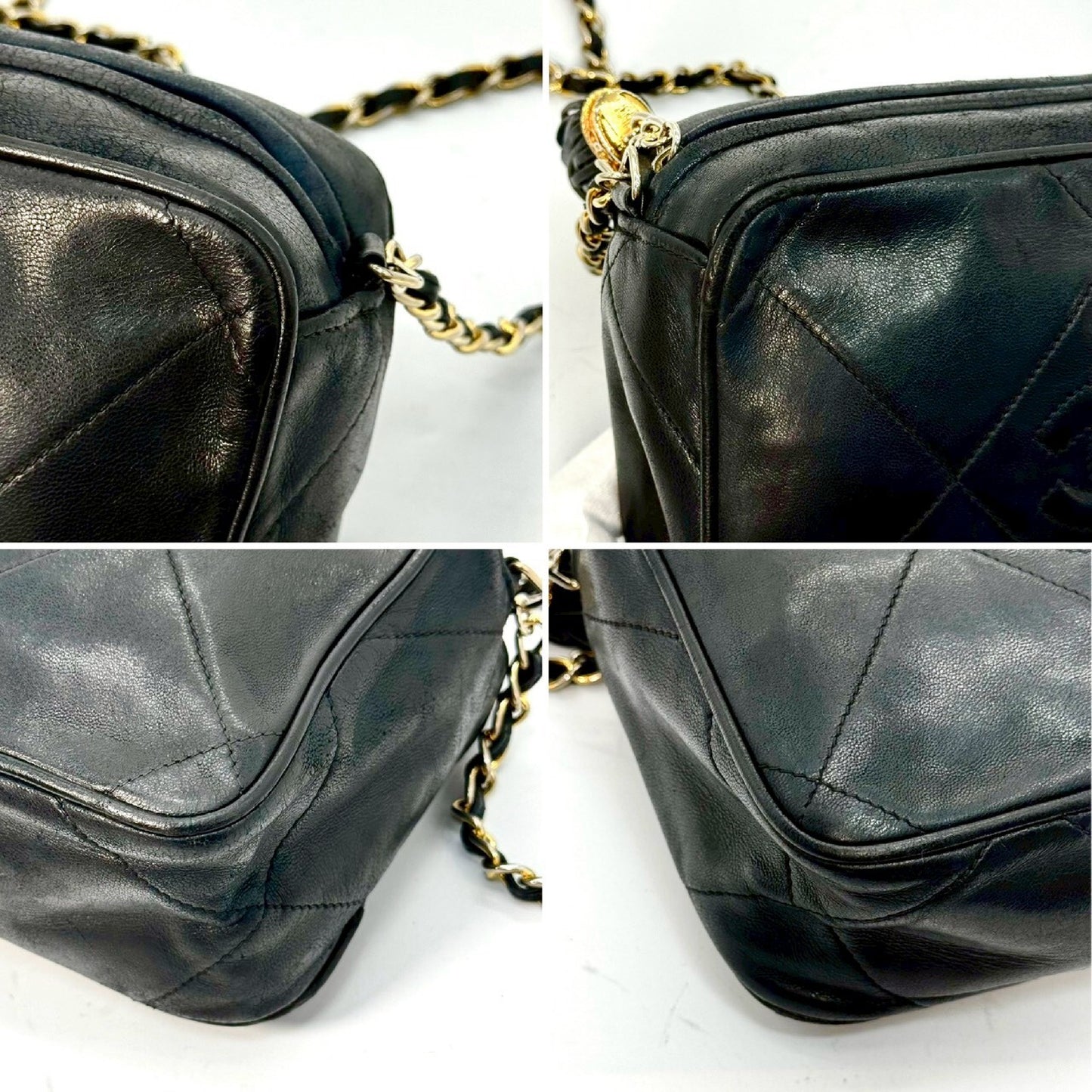 CHANEL Matelasse Lambskin Fringed Chain Shoulder Bag, Black, 0661173 Shoulder Bag