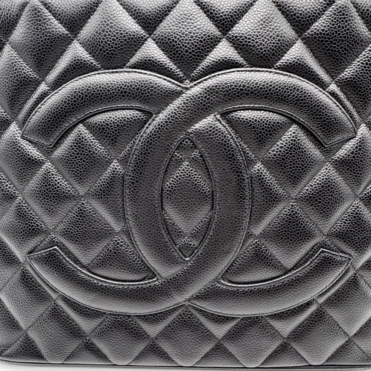 CHANEL Reissue Tote Bag, Black Caviar Skin, No Accessories