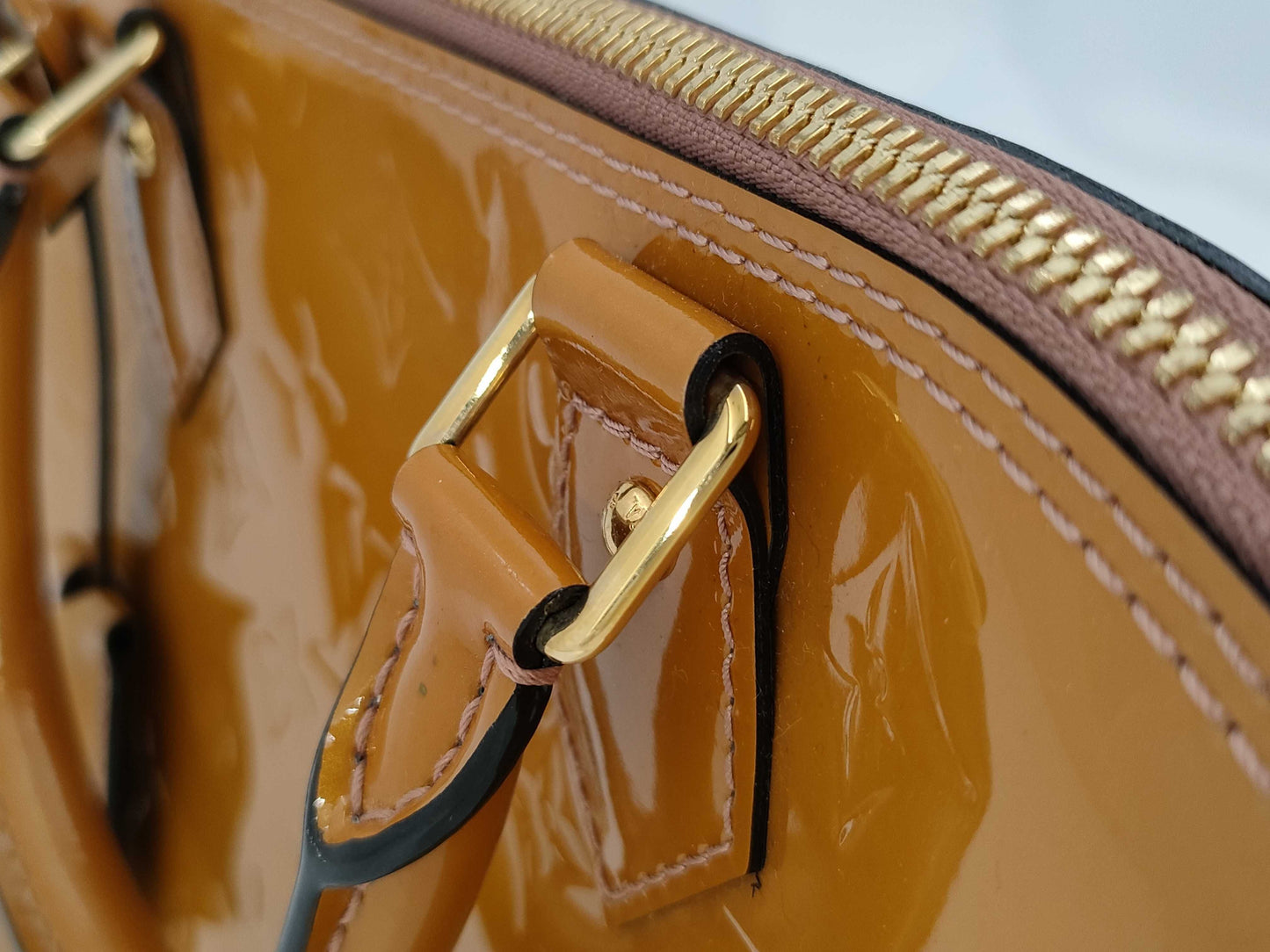 LOUIS VUITTON LOUIS VUITTON Vernis Louis Vuitton Alma Vernis Yellow Handbag Bag