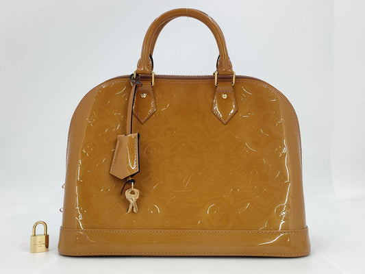 LOUIS VUITTON LOUIS VUITTON Vernis Louis Vuitton Alma Vernis Yellow Handbag Bag