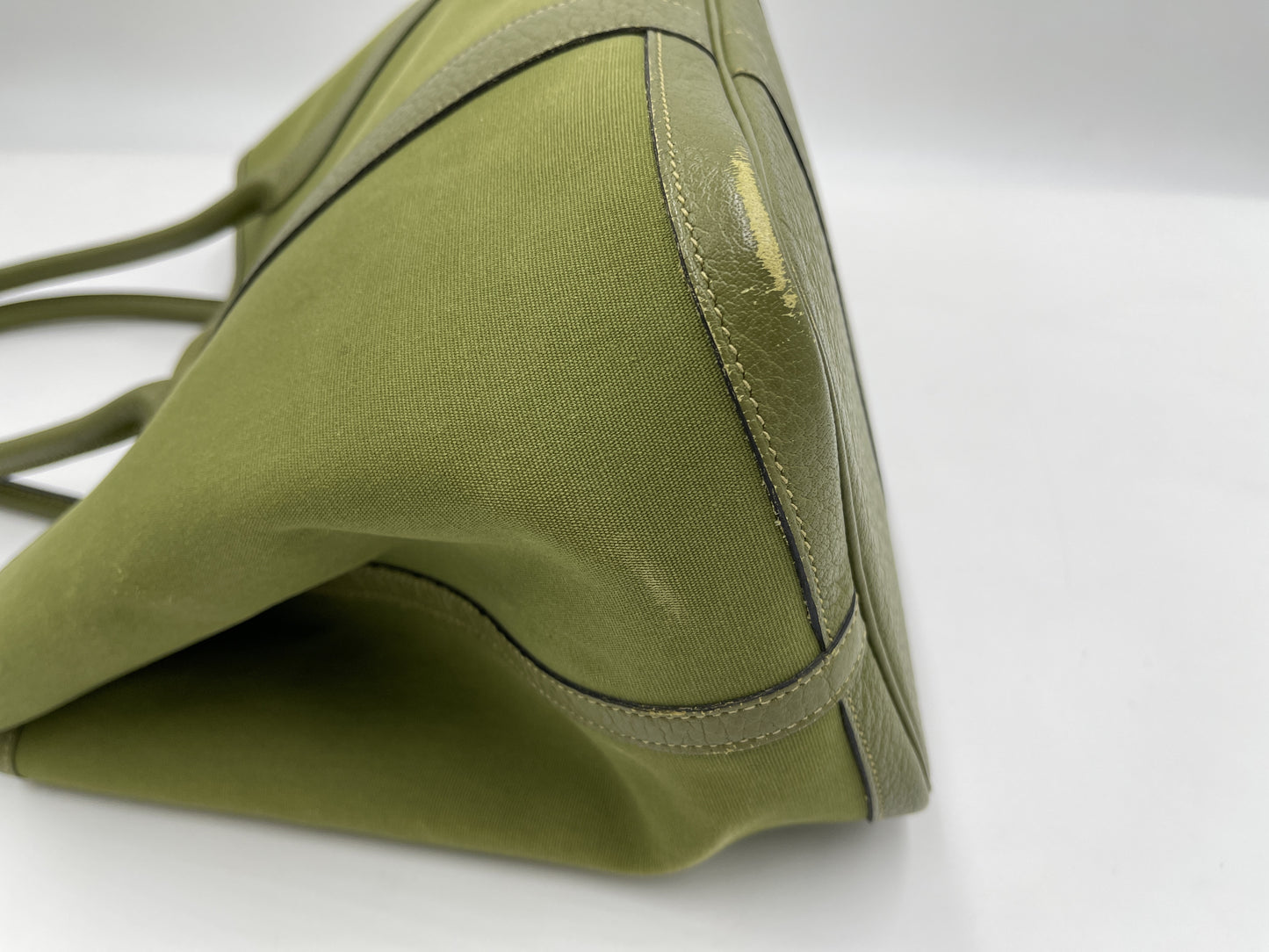 HERMES Garden Party □J Green Tote Bag