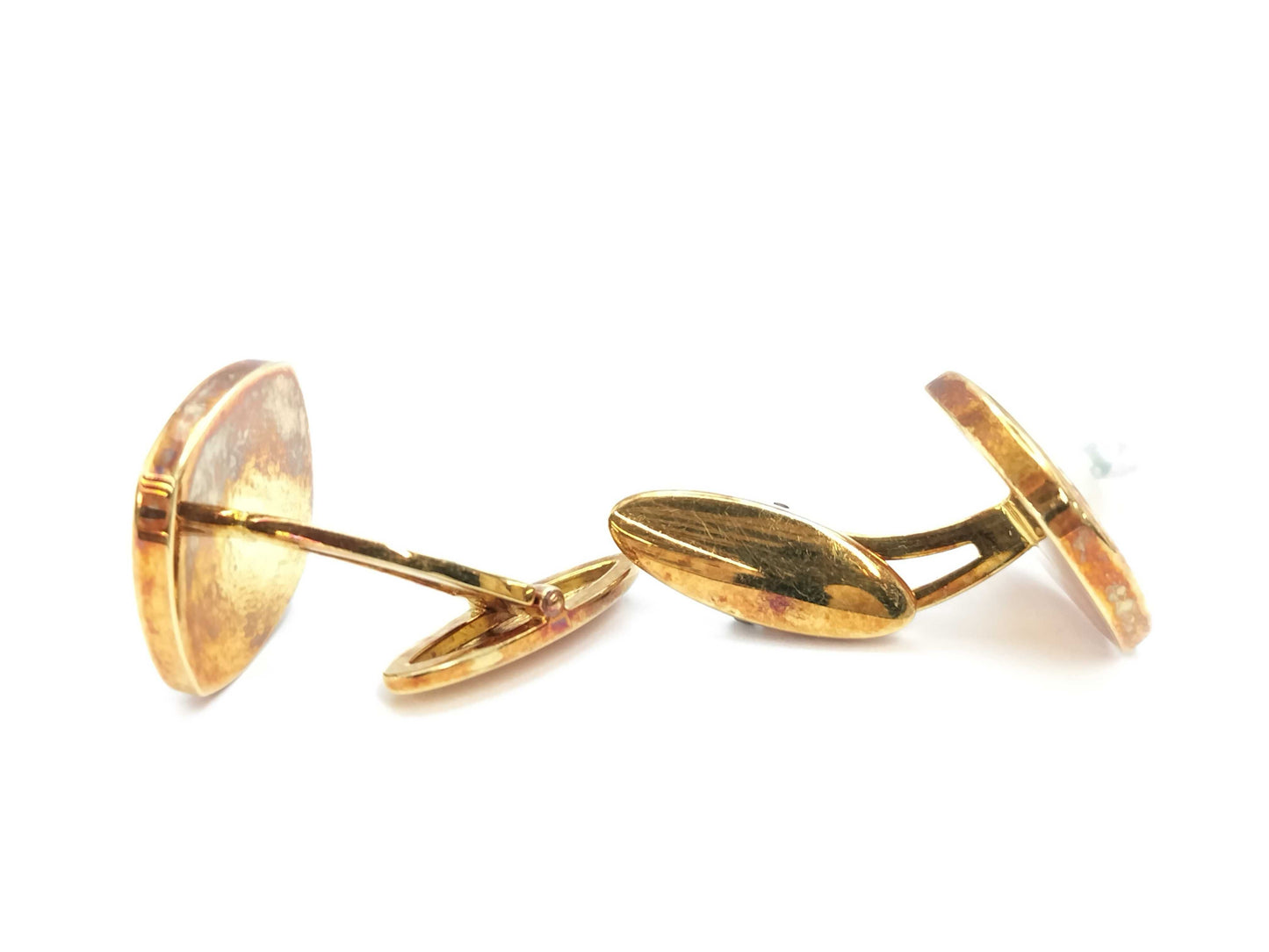 MIKIMOTO Pearl Diameter Approx. 6.0mm*2 Shell 18K Gold 20.5g Tie Clip/Cufflinks