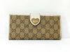 GUCCI GG Canvas Long Wallet with Heart Pattern