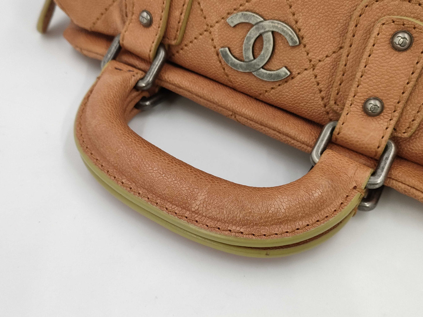 CHANEL Caviar Skin Handbag Handbag