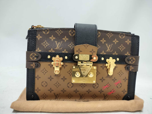 LOUIS VUITTON LV Monogram Reverse Struk Clutch Shoulder Bag