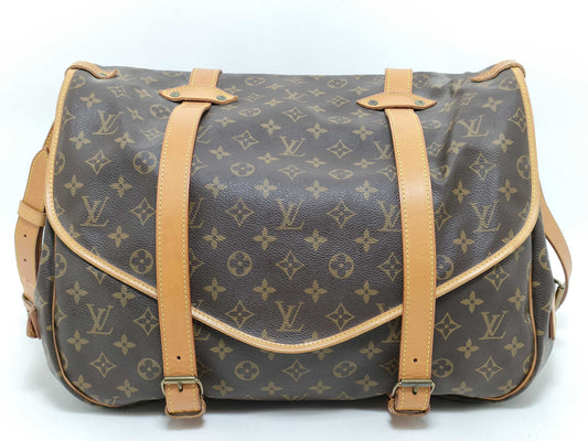LOUIS VUITTON Monogram Vuitton Monogram Saumur 43 M42252 AR8911 Brown Shoulder Bag
