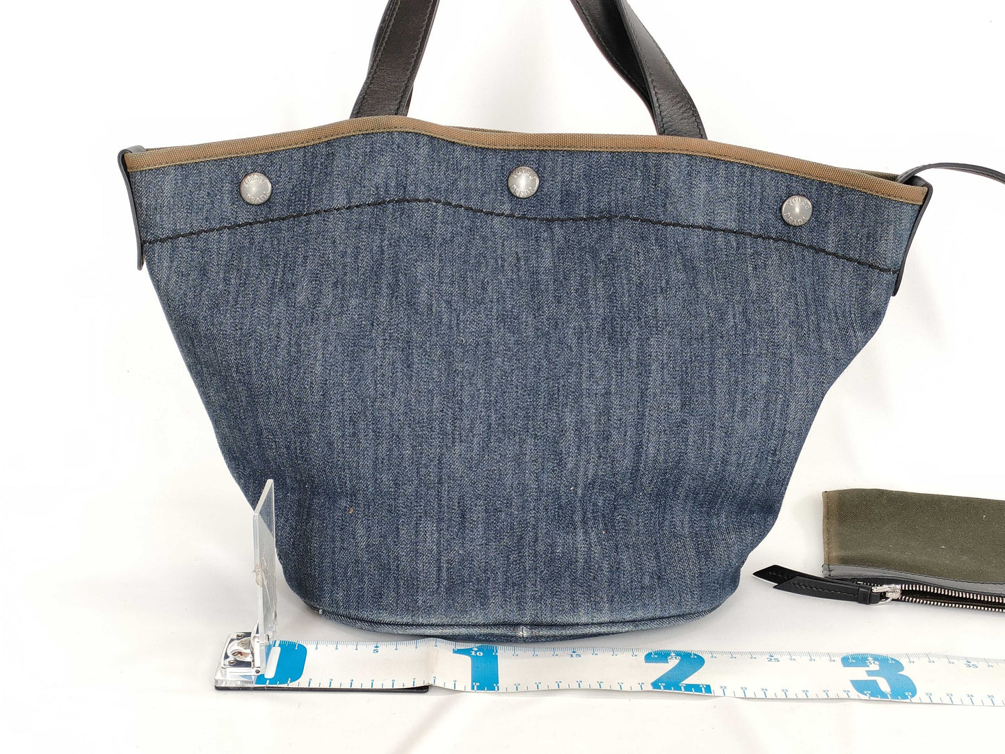 PRADA Kanapa Denim Tote Bag Navy 1BG244 Tote Bag