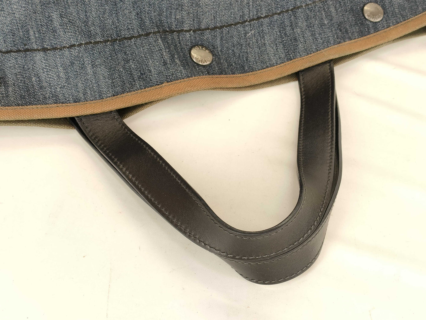 PRADA Kanapa Denim Tote Bag Navy 1BG244 Tote Bag