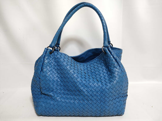 BOTTEGA VENETA Intrecciato Intrecciato Blue Shoulder Bag Shoulder Bag