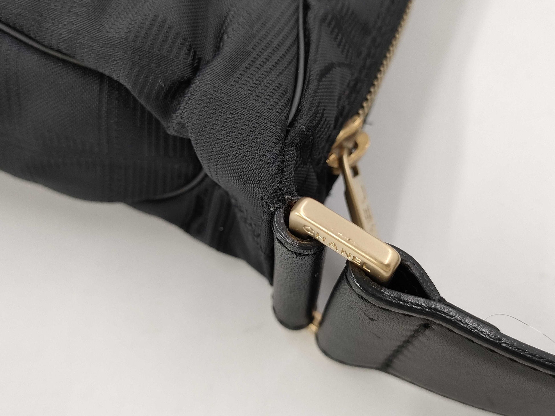 CHANEL New Travel Line Nylon and Leather Handbag, Black Shoulder Bag