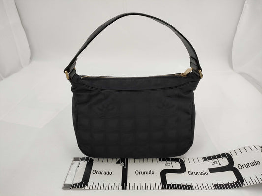 CHANEL New Travel Line Nylon and Leather Handbag, Black Shoulder Bag