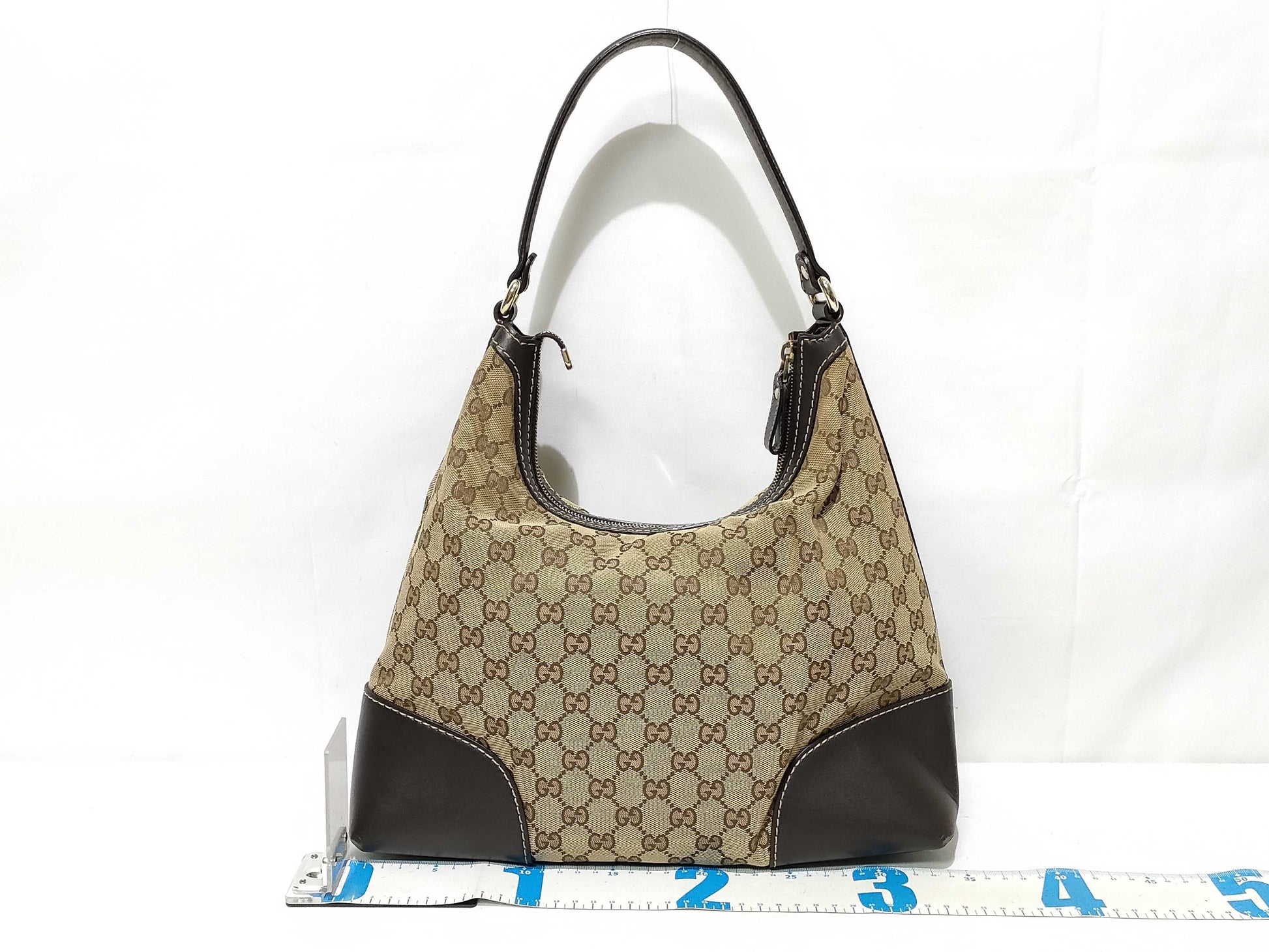 GUCCI GG Canvas ID - Gucci GG Canvas Shoulder Bag Beige 257070 Shoulder Bag