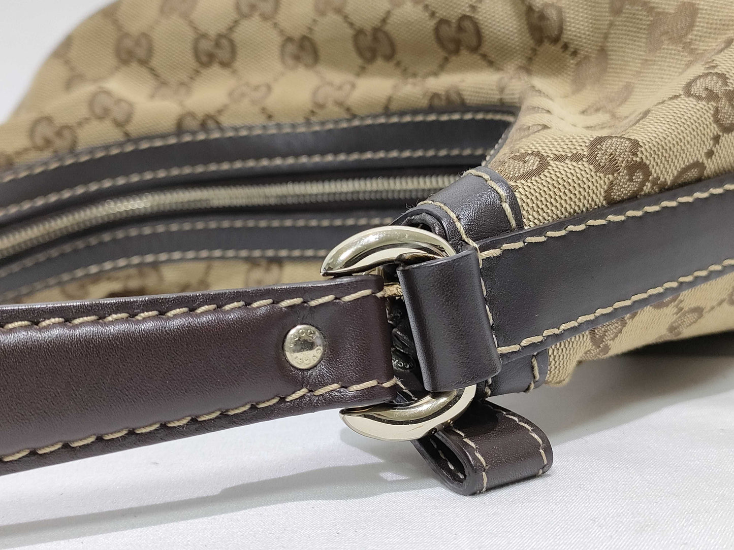 GUCCI GG Canvas ID - Gucci GG Canvas Shoulder Bag Beige 257070 Shoulder Bag