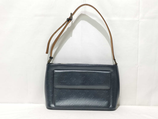 LOUIS VUITTON Monogram Mat ID-Louis Vuitton Monogram Mat Alston M55122 Navy CA0032 Shoulder Bag
