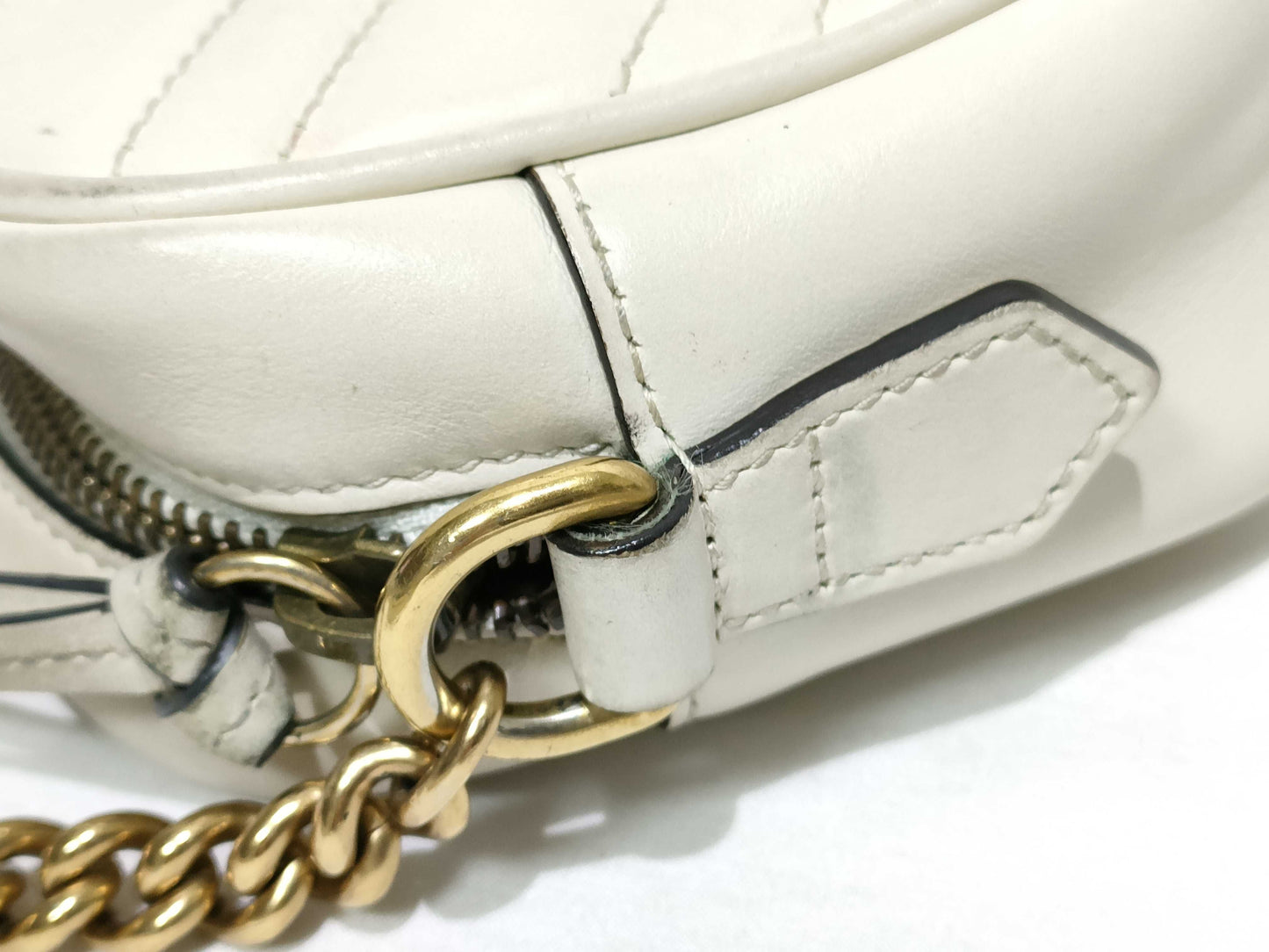 GUCCI ID-Gucci Leather Marmont Shoulderbag 18cm GHW #448065-204991 Shoulder Bag