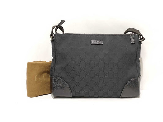 GUCCI GG Canvas Gucci GG Canvas Canvas Shoulder Bag Black 114273 Shoulder Bag