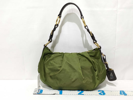 PRADA Nylon SG-Prada Tessuto Shoulder bag Green BR3795 Shoulder Bag