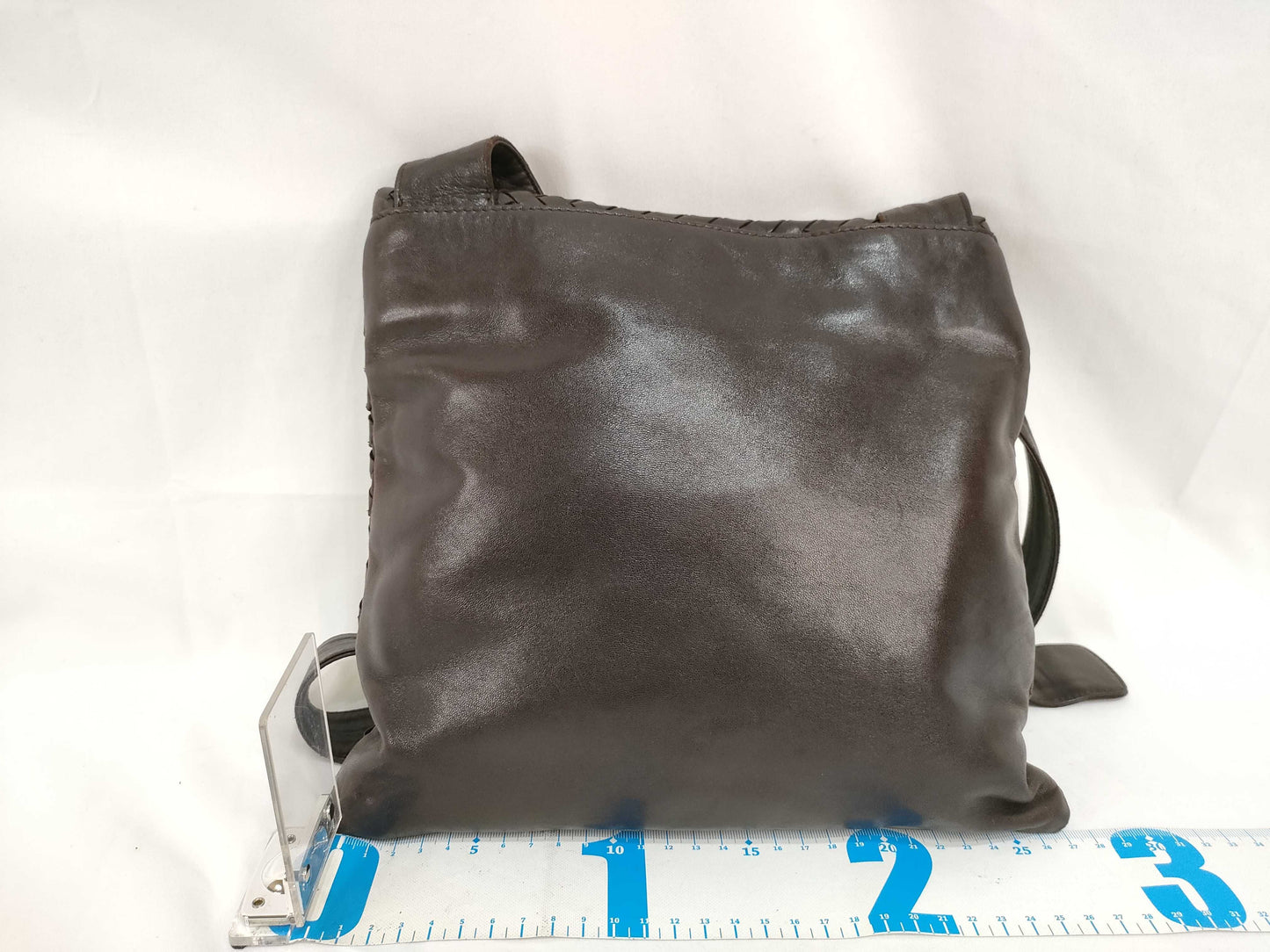 BOTTEGA VENETA Intrecciato Intrecciato Intrecciato Leather Messenger Brown Shoulder Bag