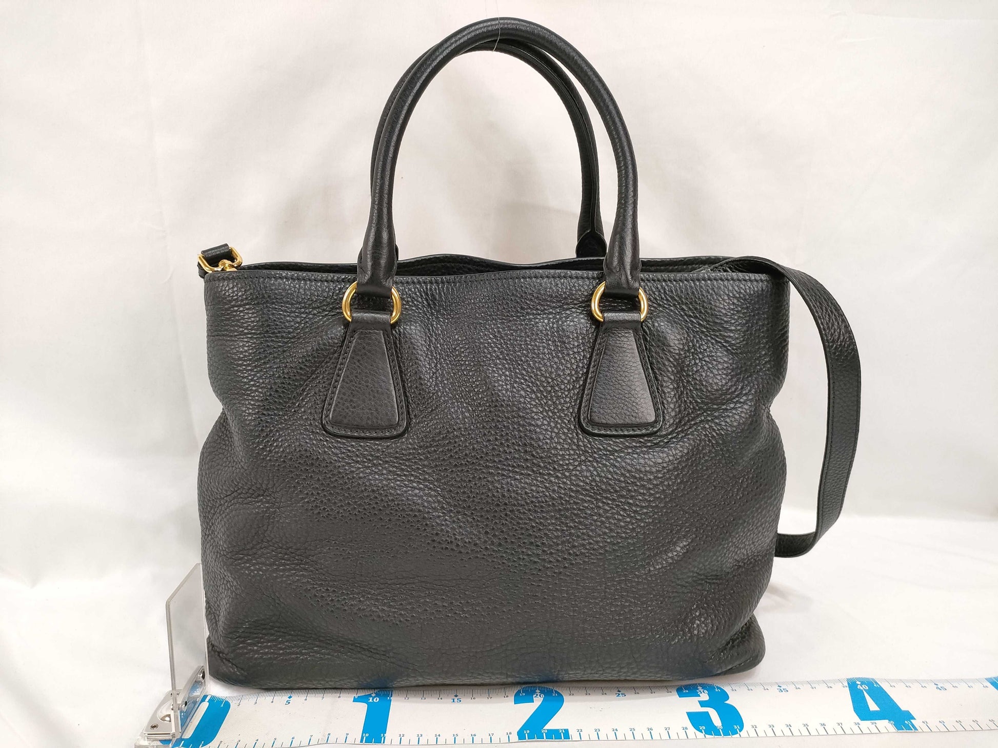 PRADA SG - Prada Vitello Daino Leather 2way handbag Black BN2794 Shoulder Bag