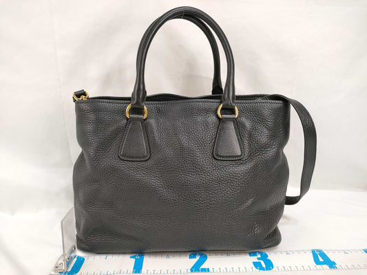 PRADA SG - Prada Vitello Daino Leather 2way handbag Black BN2794 Shoulder Bag