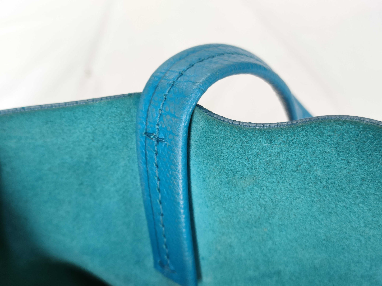 CELINE Horizontal Cava Leather Tote Bag Bicolor Tote Bag