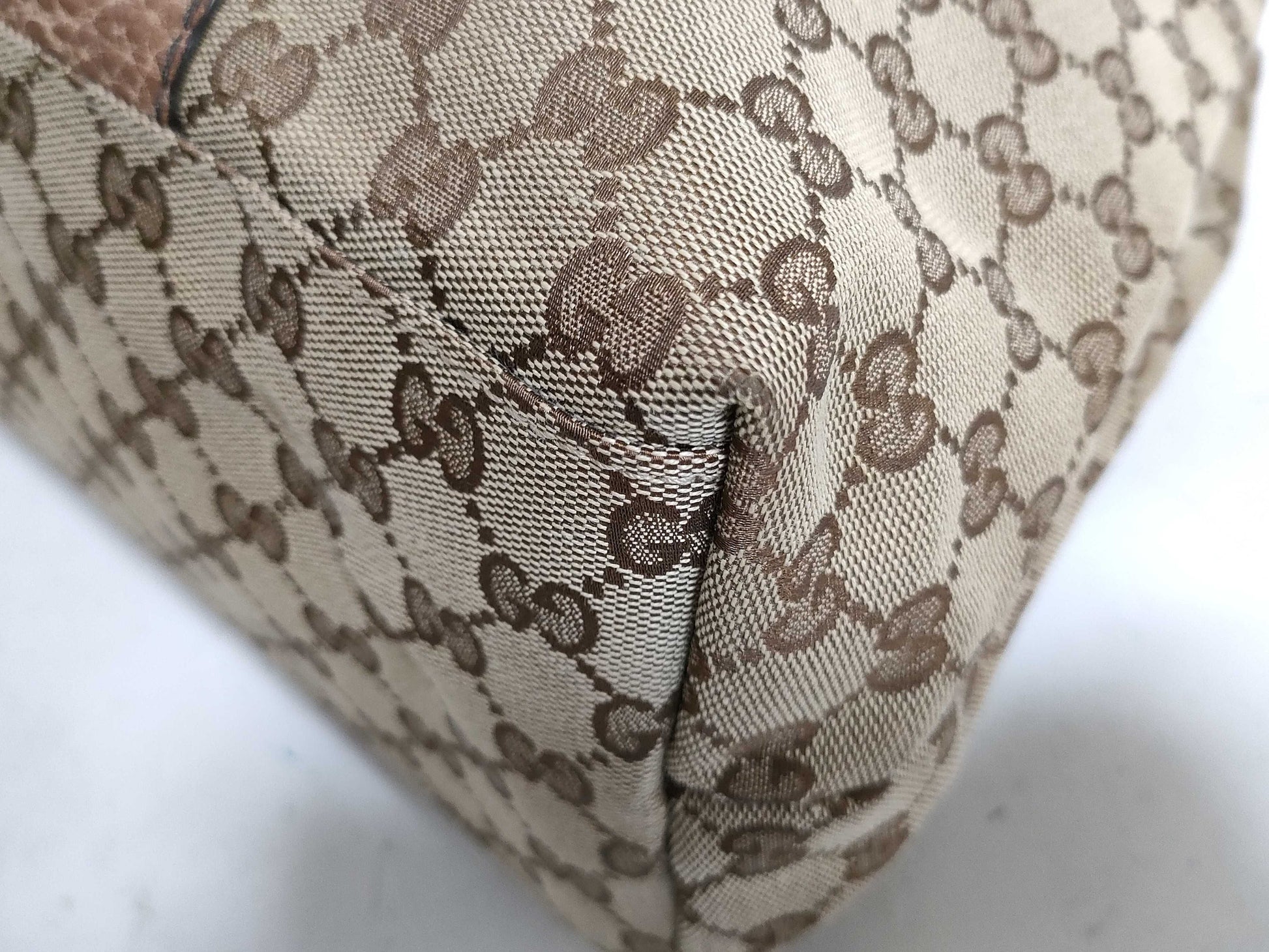 GUCCI Bamboo HK-Gucci 232947 486628 Bamboo GG Canvas Shoulder Bag