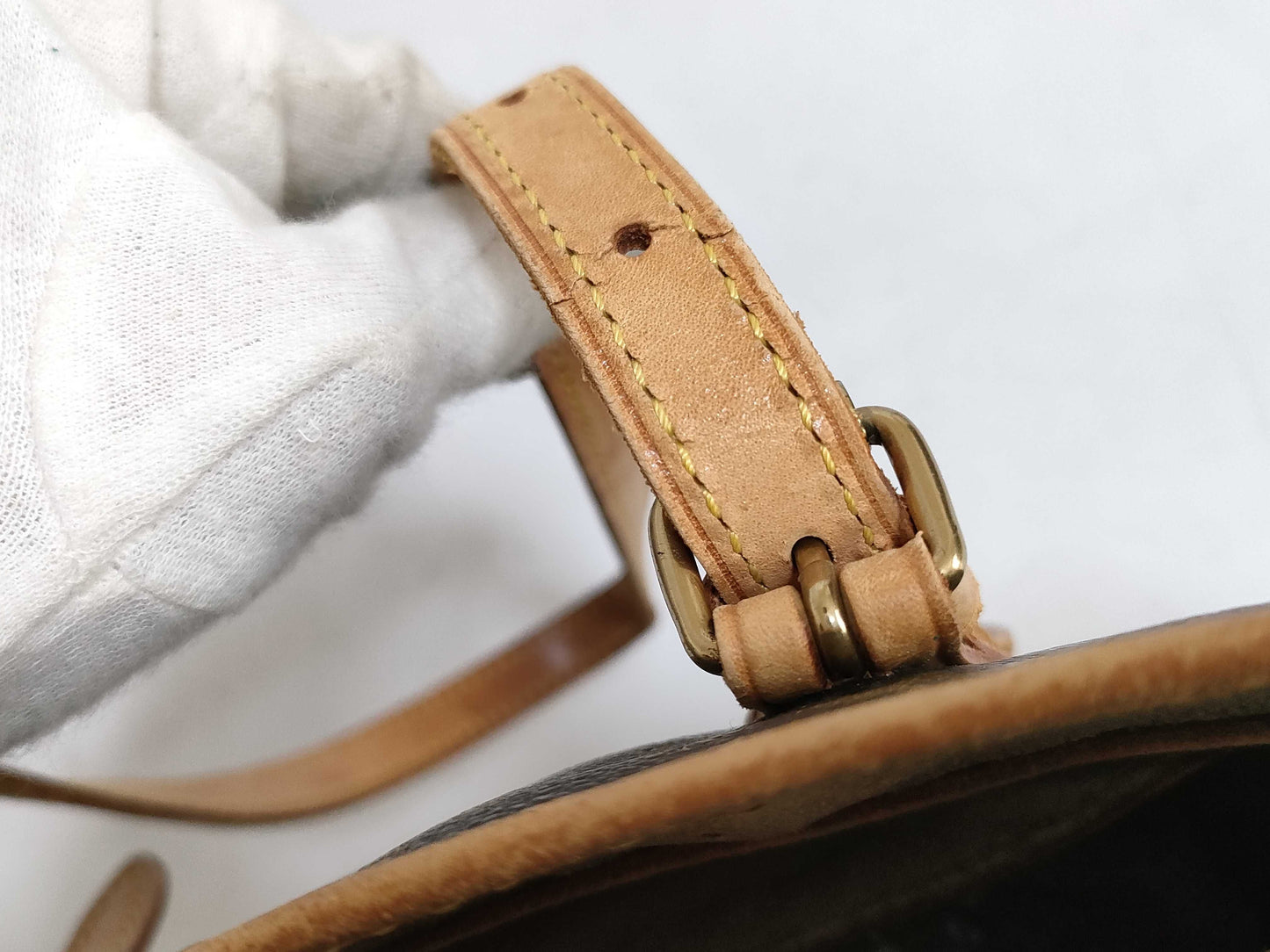 LOUIS VUITTON Monogram Vuitton Monogram Bucket PM M42238 VI0938 Brown Handbag