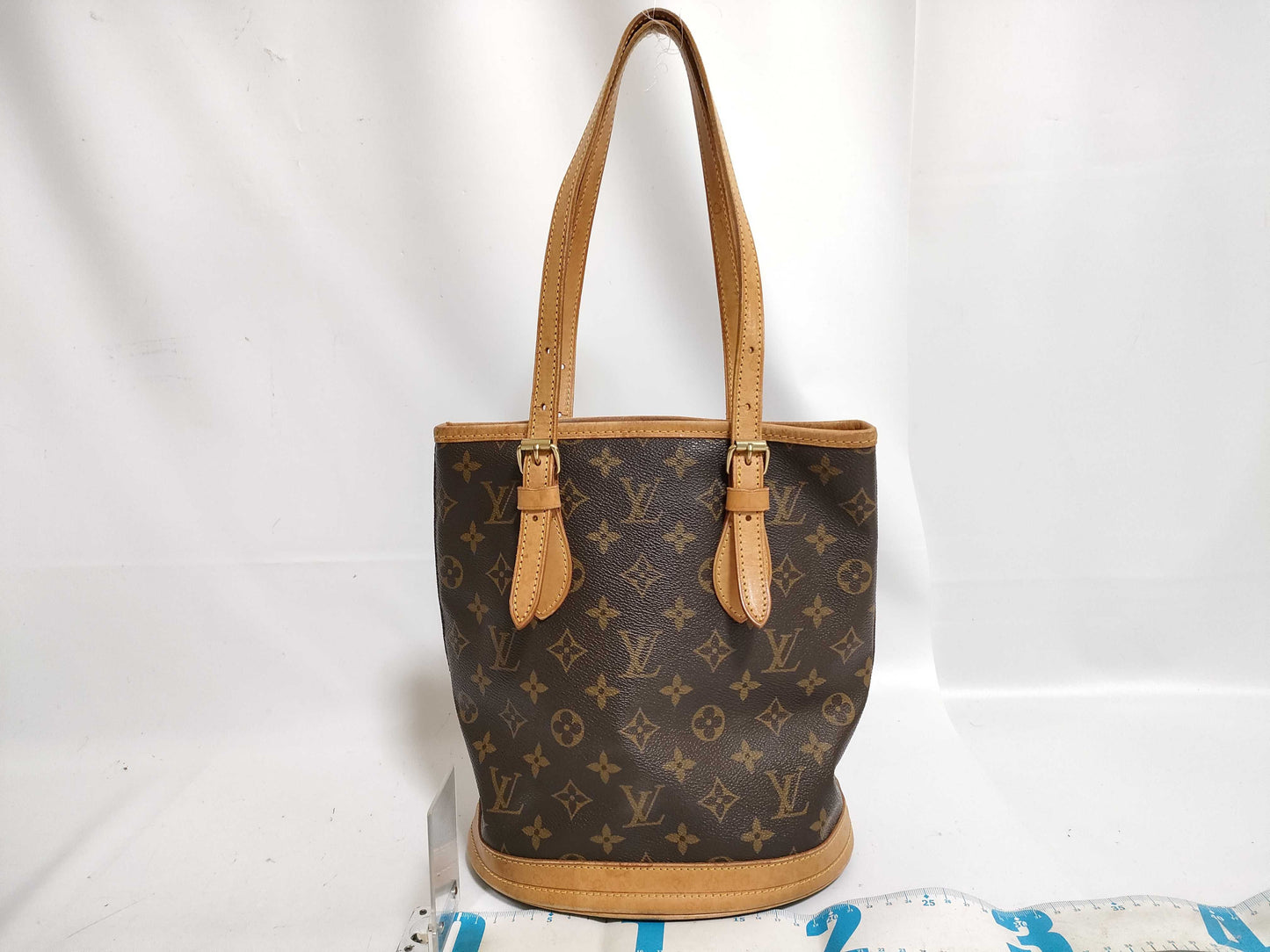 LOUIS VUITTON Monogram Vuitton Monogram Bucket PM M42238 VI0938 Brown Handbag