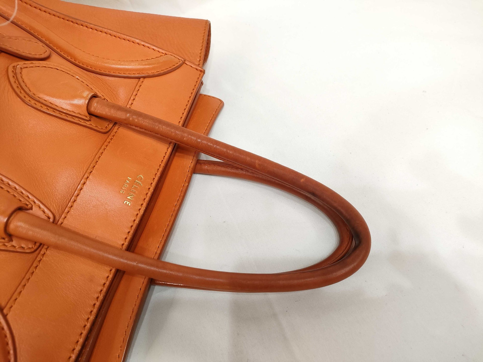 CELINE Luggage Mini Shopper Leather Handbag Handbag