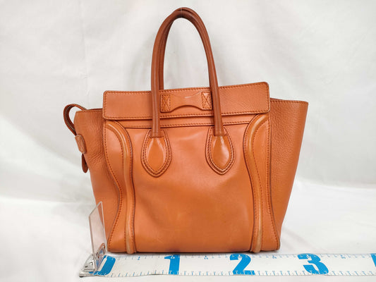 CELINE Luggage Mini Shopper Leather Handbag Handbag