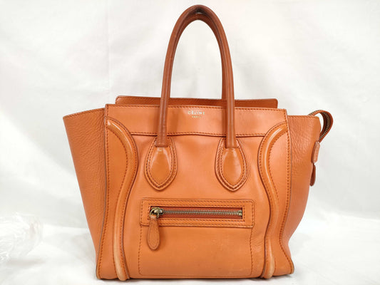 CELINE Luggage Mini Shopper Leather Handbag Handbag