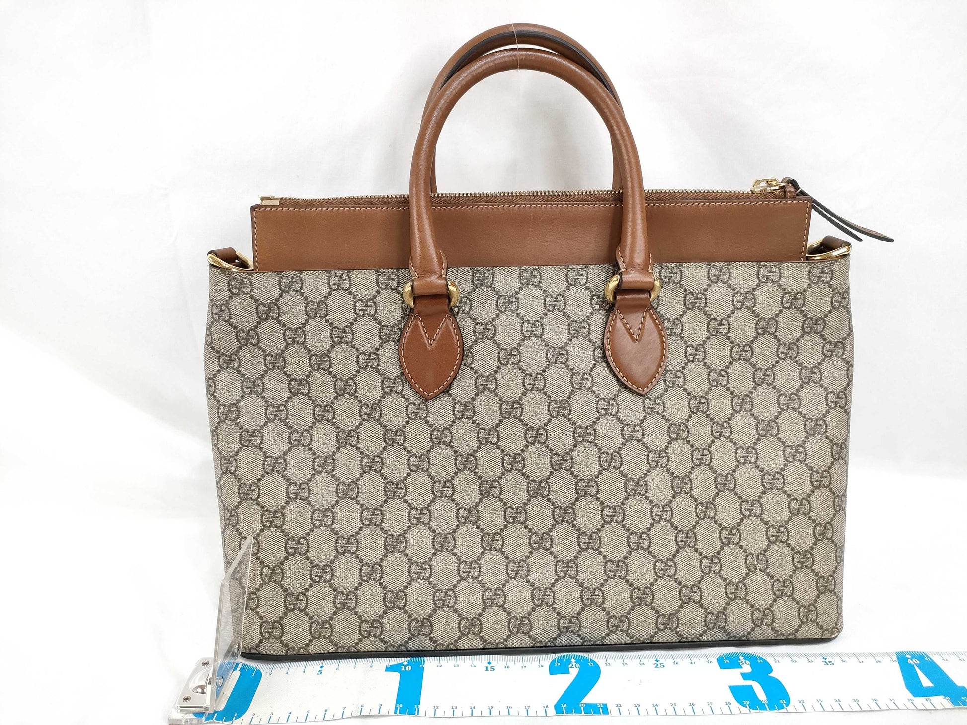 GUCCI GG Supreme ID - Gucci GG Supreme Canvas 2WAY Businessbag Brown 409533 Shoulder Bag