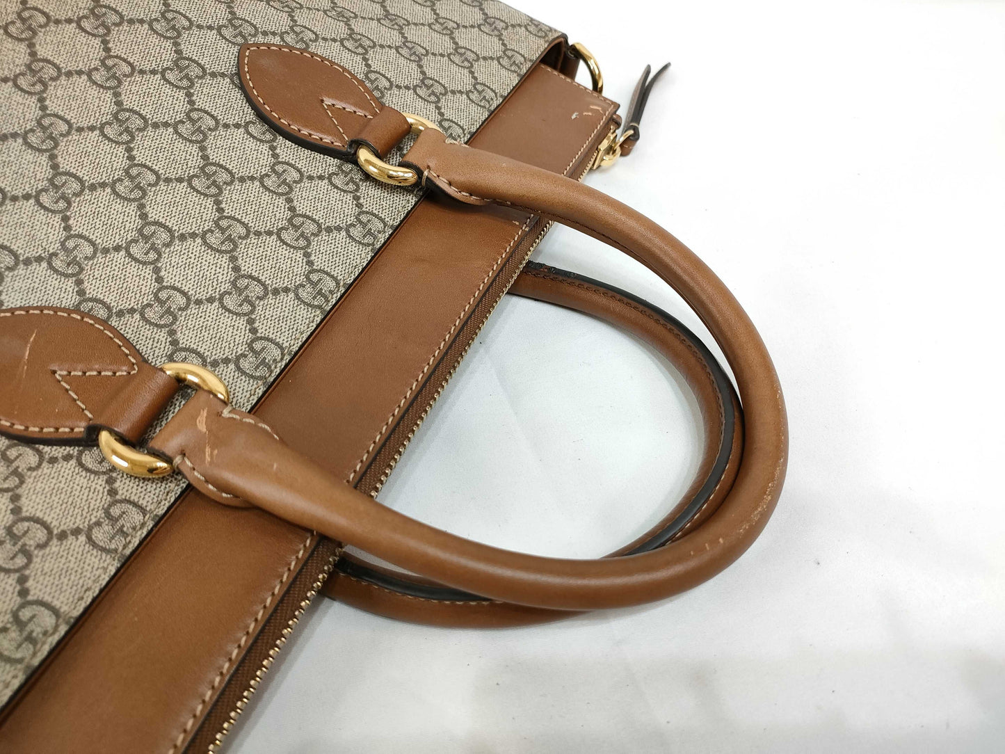 GUCCI GG Supreme ID - Gucci GG Supreme Canvas 2WAY Businessbag Brown 409533 Shoulder Bag
