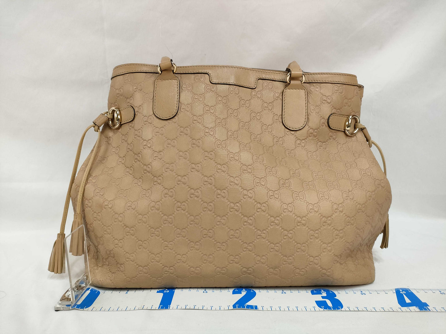 GUCCI GG ID - Gucci GG Leather Tote Bag 232969 Handbag