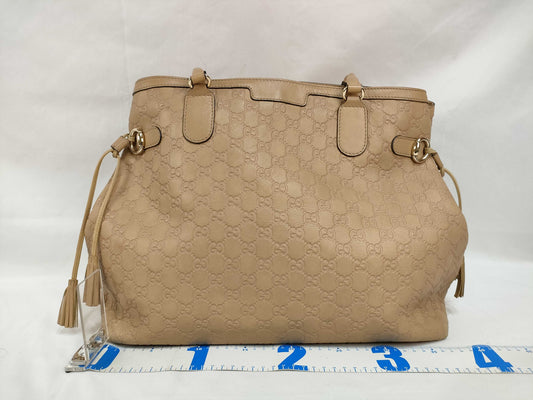 GUCCI GG ID - Gucci GG Leather Tote Bag 232969 Handbag