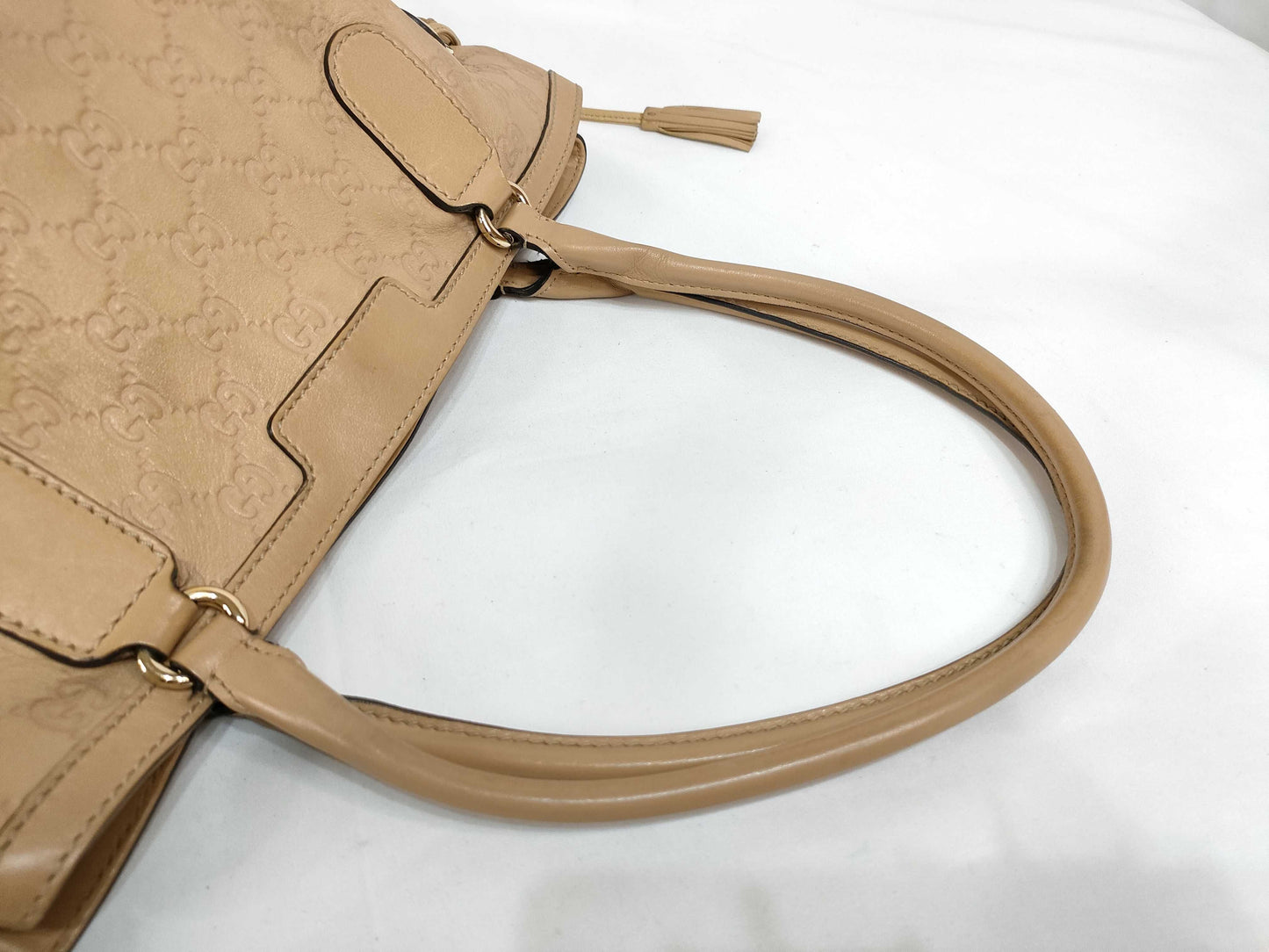 GUCCI GG ID - Gucci GG Leather Tote Bag 232969 Handbag