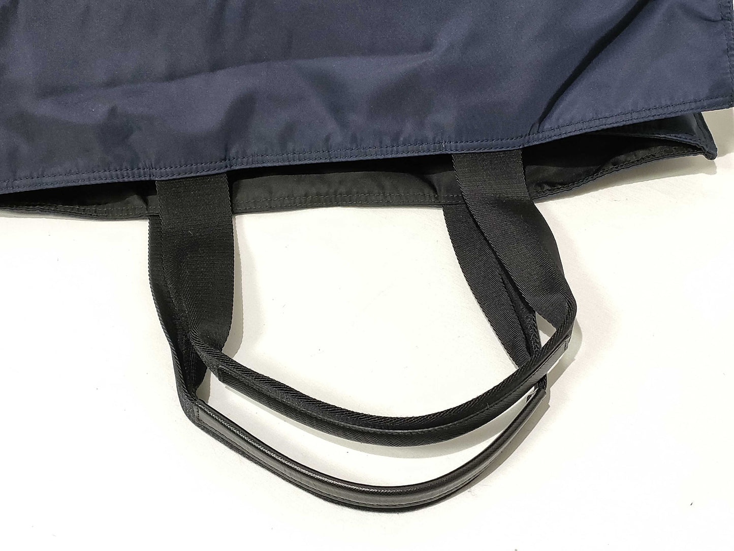 PRADA Nylon Prada Tesuto Nylon x Leather Tote Bag Black VA1001 Tote Bag