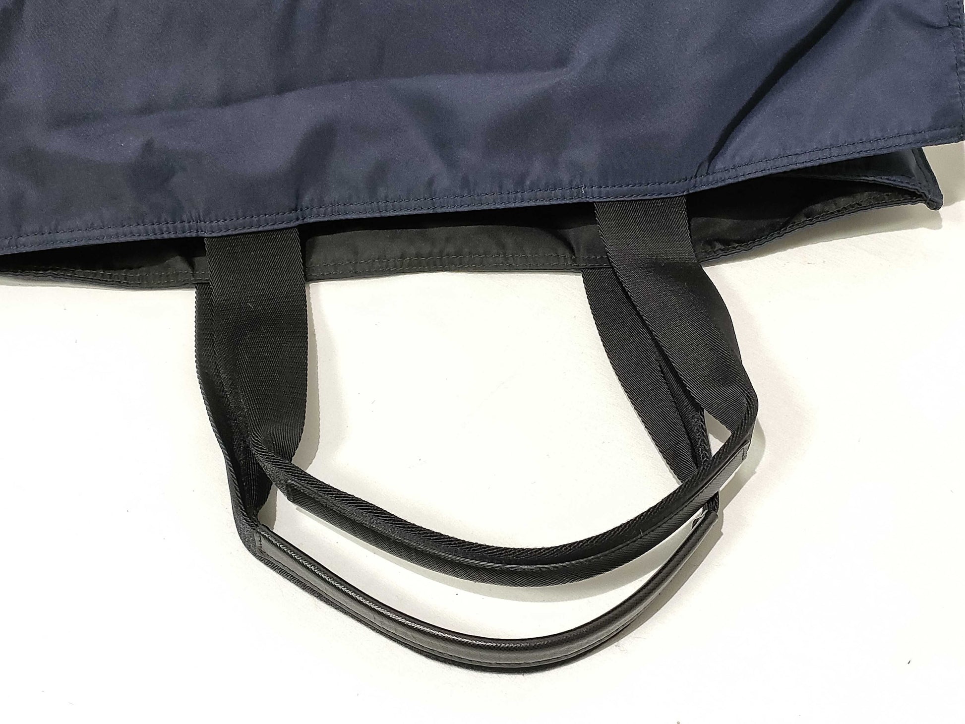 PRADA Nylon Prada Tesuto Nylon x Leather Tote Bag Black VA1001 Tote Bag