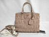 PRADA Nylon Prada Tesuto Gathered 2-Way Handbag Beige B2587L Handbag